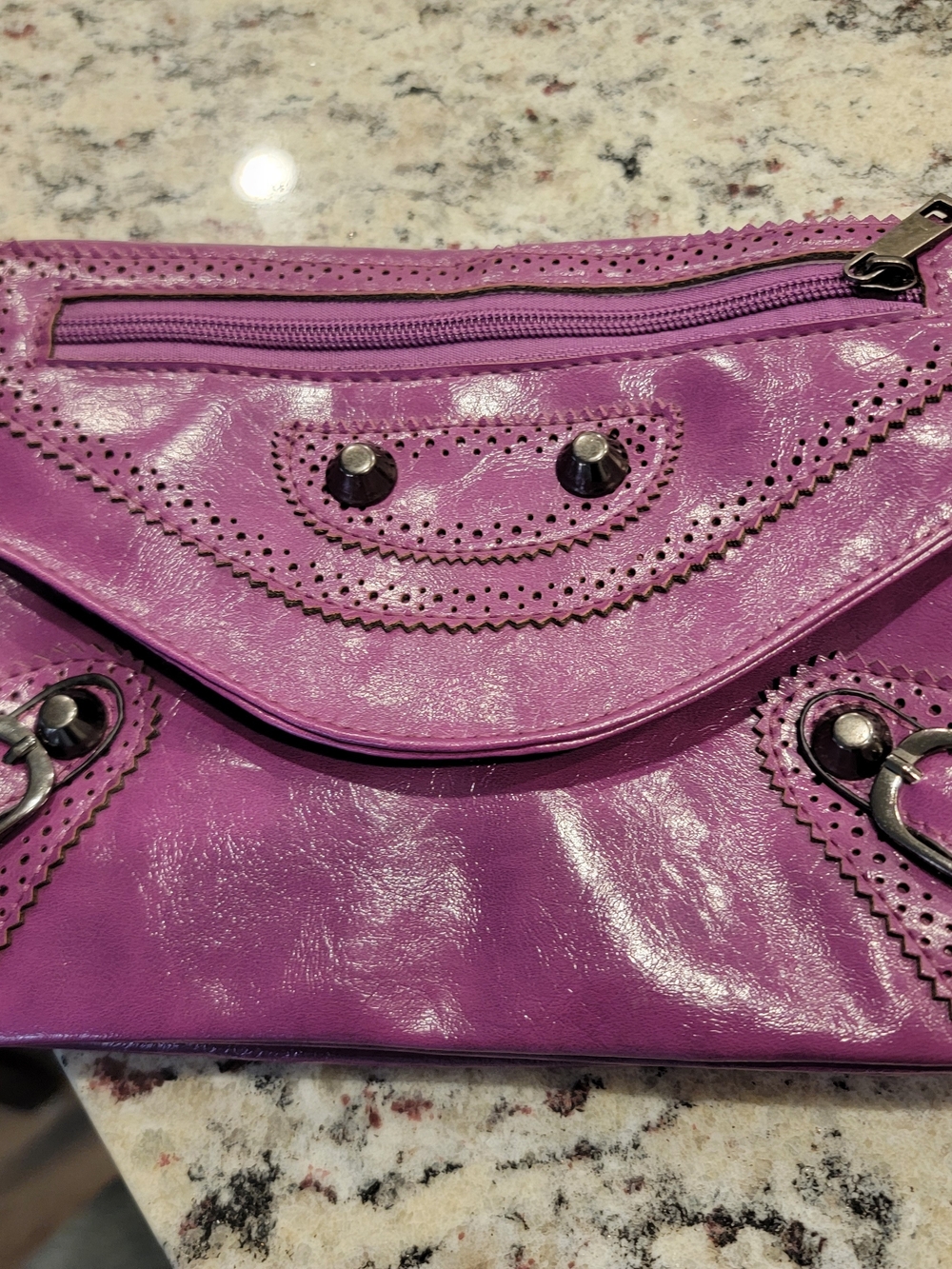 Purple Women's Clutch Bag Like Hobo